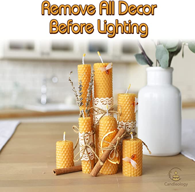 Beeswax Candle Making Kit - All-Inclusive DIY Candle Making Kit for Adults and Kids - Candle Rolling Kit DIY Candle Maker - Beeswax Sheets for Candle Making Kit - Candle Starter Kit Beeswax Candle Kit image 5