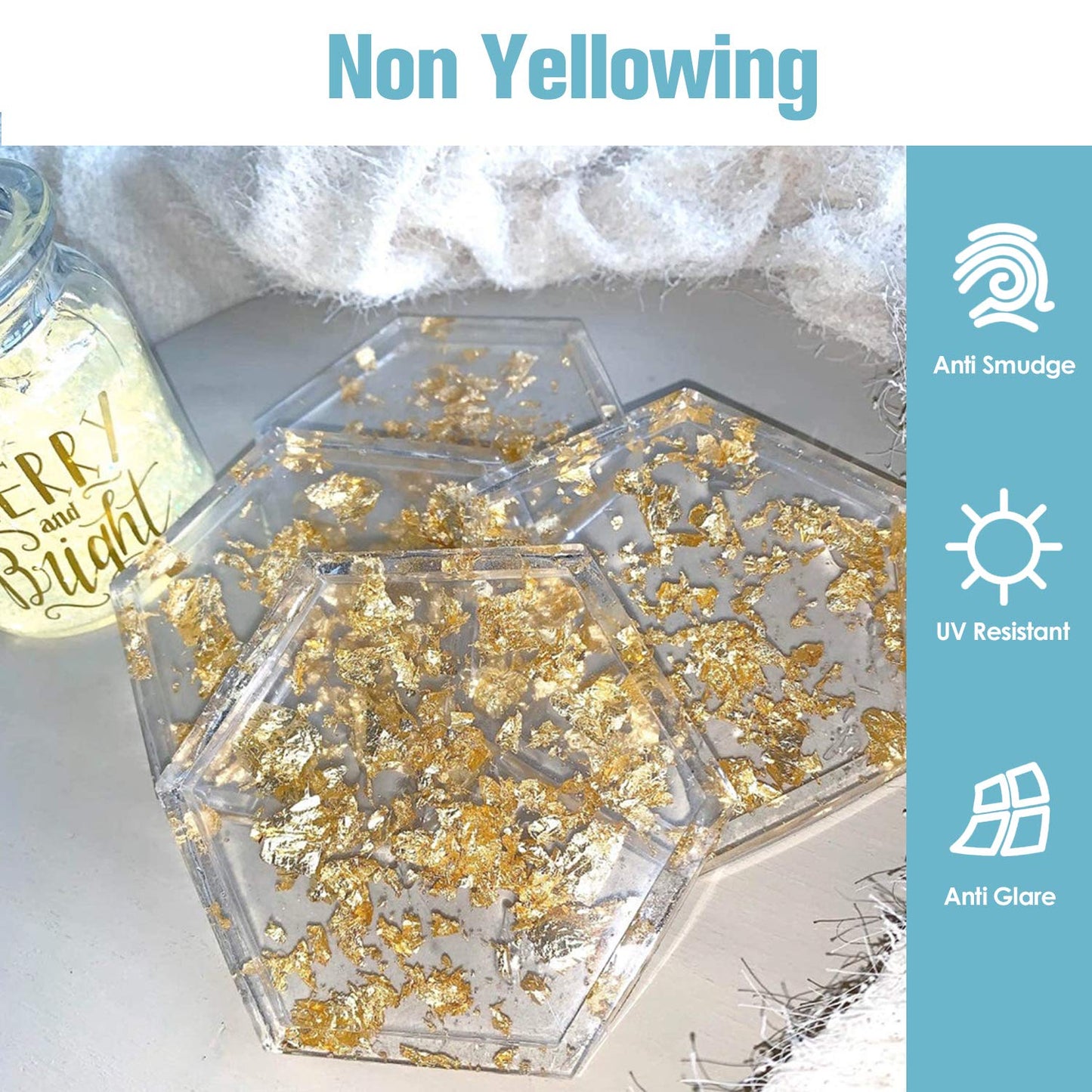 32oz Crystal Clear Epoxy Resin Kit Casting and Coating for River Table Tops, Art Casting Resin,Jewelry Projects, DIY,Tumbler Crafts, Molds, Art Painting, Easy Mix 1:1 Ratio image 5