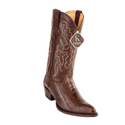 MENS KING EXOTIC OSTRICH LEG BOOTS BROWN (4980507) image 0