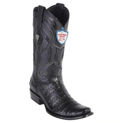 WILD WEST BOOTS #2798205 MEN'S | COLOR BLACK | MEN'S WILD WEST CAIMAN BELLY BOOTS DUBAI TOE HANDCRAFTED image 0