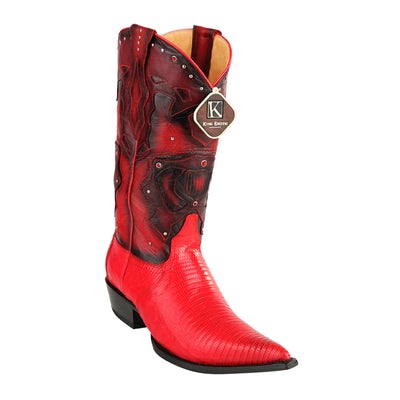 MEN'S KING EXOTIC BOOTS TEJU LIZARD 3X TOE RED (495VF0712) image 0