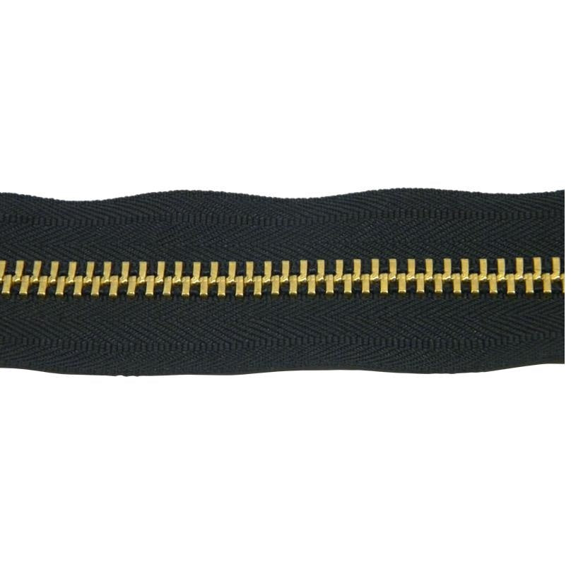 #10 Metal Zipper Tape Gold Teeth image 0