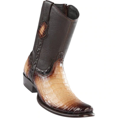 WILD WEST BOOTS #279B8215 MEN'S | COLOR FADED ORYX | MEN'S WILD WEST CAIMAN BELLY BOOTS DUBAI TOE HANDCRAFTED image 0
