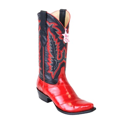 WOMEN'S LOS ALTOS SNIP TOE EEL BOOTS HANDCRAFTED | COLOR RED (340812) image 0