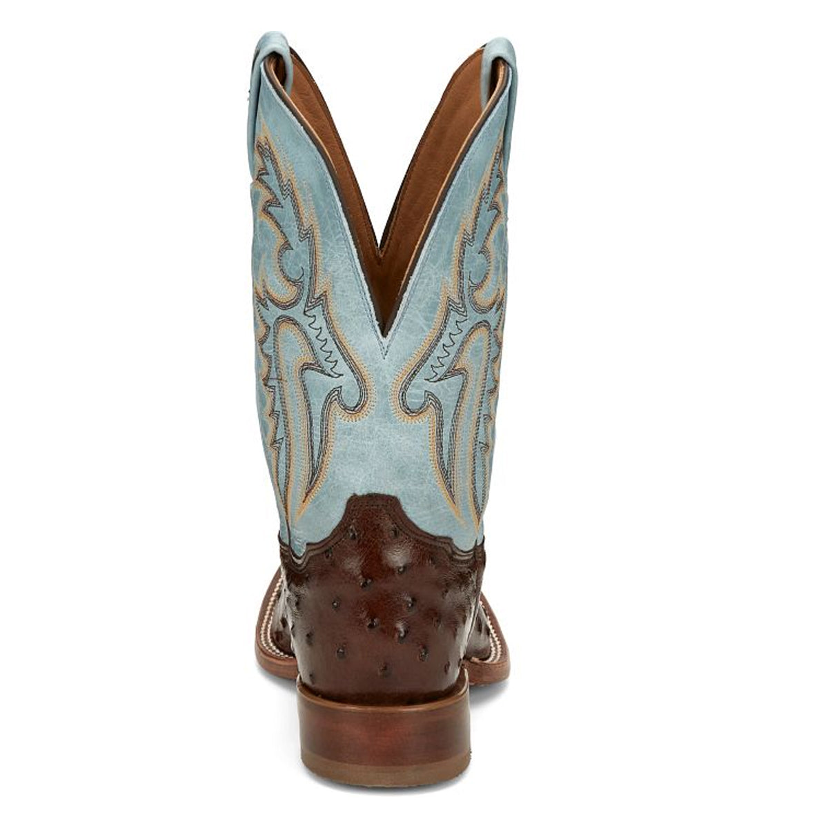 Tony Lamas Boots Men's Footwear Wester Castillo 11" Full Quill Ostrich Color Bourbon image 4