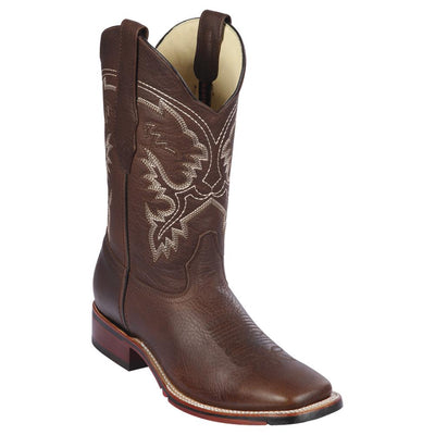 LOS ALTOS BOOTS MENS #8269940 WIDE SQUARE TOE | GENUINE RAGE LEATHER BOOTS | COLOR WALNUT image 0