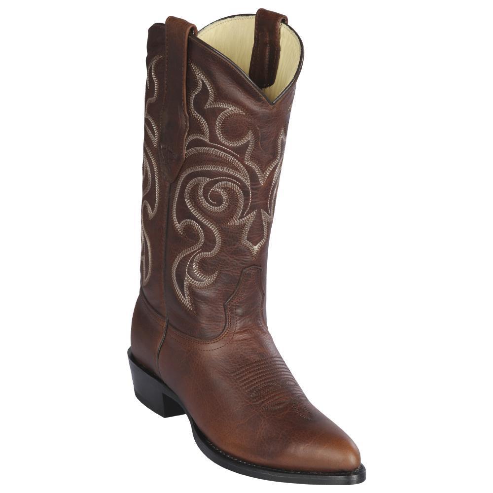 Los Altos Boots Mens #609940 Medium Round Toe | Genuine Rage Leather Boots | Color Walnut image 0