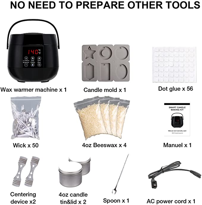 PEEWF Candle Making kit for Kids Beginners,Wax Melter for Candle Making with Molds,More Safer and Convenient Candle Making kit for Kids/Starter/Adults Beginners image 5