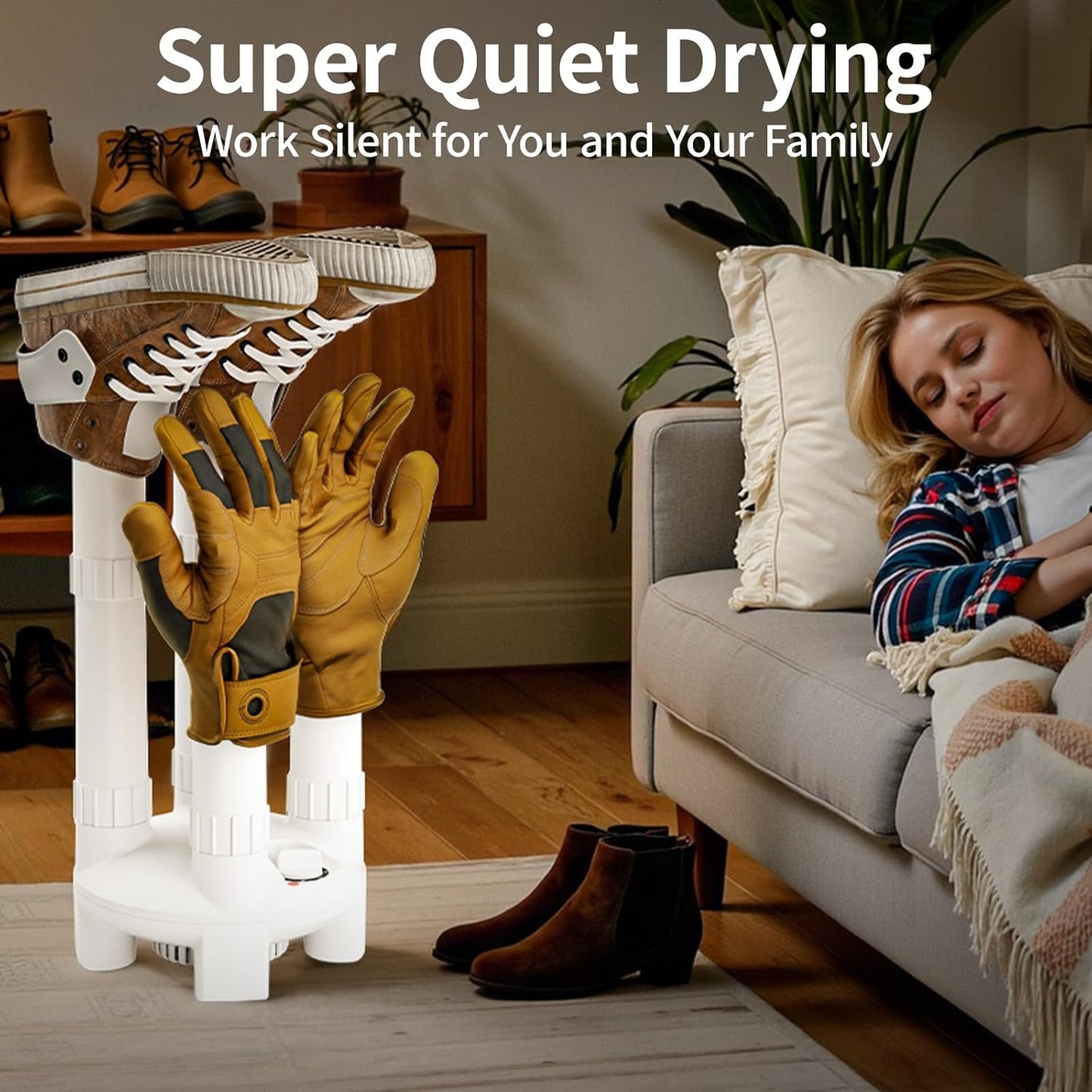 LAVIEAIR Electric Boot & Shoe Dryer — Timer Fan Dryer for Boots, Shoes & Gloves
