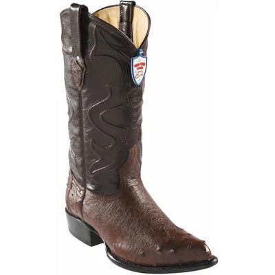 WEST BOOTS #2990407 MEN'S | COLOR BROWN | MEN'S WILD WEST OSTRICH WINGTIP COWBOY BOOTS HANDCRAFTED image 0