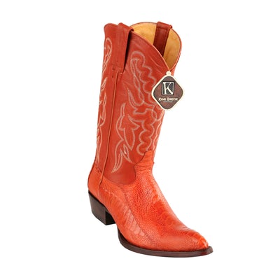 MENS KING EXOTIC OSTRICH LEG BOOTS COGNAC (4980503) image 0