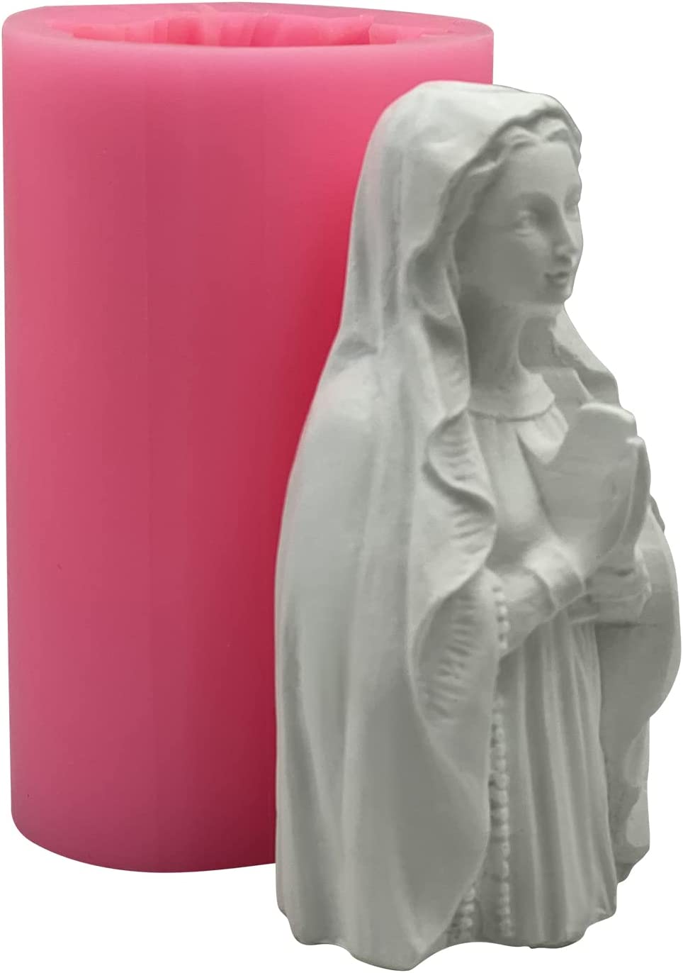 Monqui Molds Half-Length Virgin Mary Goddess Sculpture Candle Craft Silicone Mold image 2