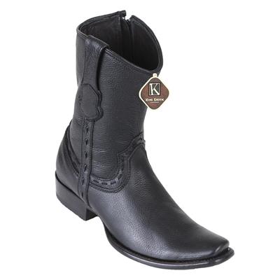 MEN'S KING EXOTIC LEATHER BOOTS DUBAI TOE HANDCRAFTED BLACK (479B2705) image 0