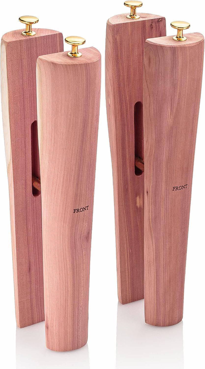 HOUNDSBAY Cedar Boot Calf Stretcher — Adjustable Shaft Shaper for Tall Boots