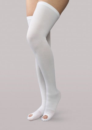 Anti-Embolism Thigh High Open-Toe Stockings image 0