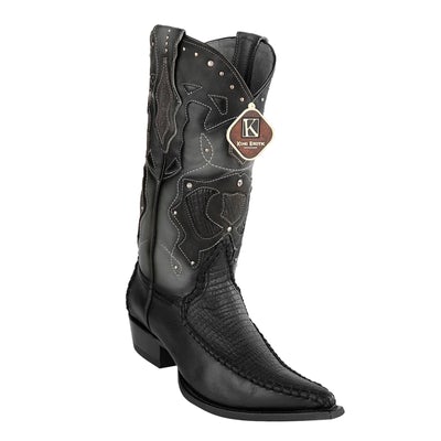 MEN'S KING EXOTIC GENUINE SHARKSKIN BOOTS 3X TOE BLACK (495V20905) image 0