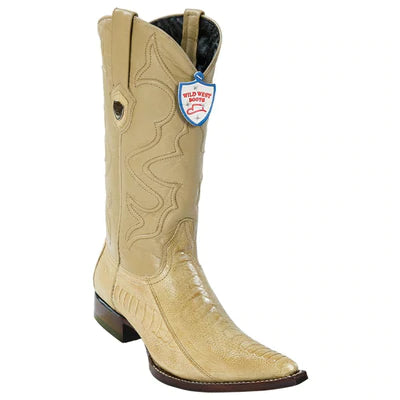WILD WEST BOOTS #2950511 MEN'S | COLOR ORYX | MEN'S WILD WEST OSTRICH LEG 3X TOE BOOTS HANDCRAFTED image 0