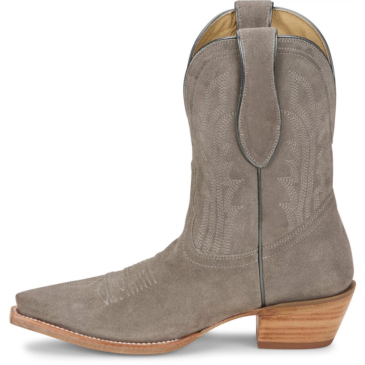 Tony Lama Women's 9" Lea Western Bootie Ash Suede (DR3260)