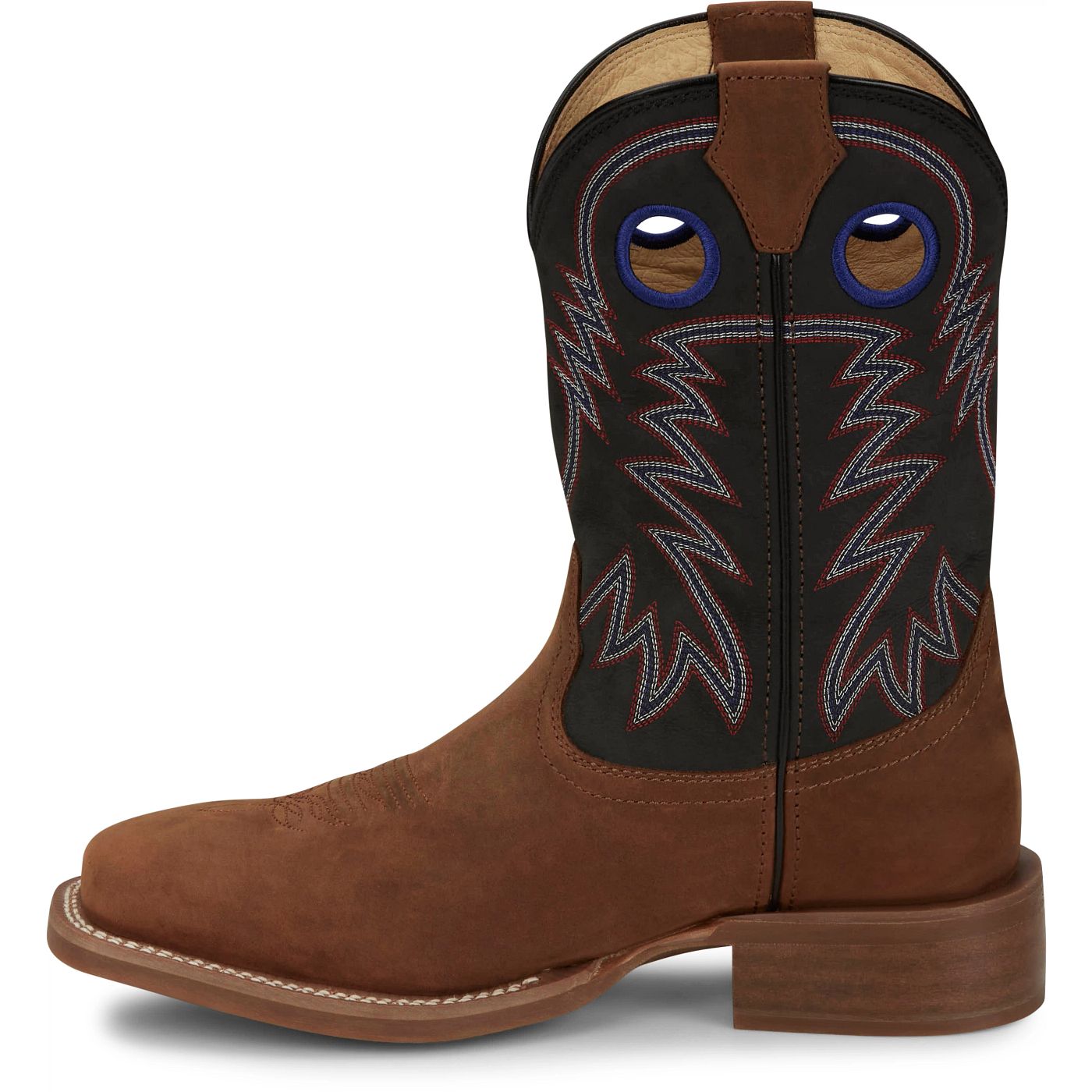 Justin Boots Men's Show Stopper 11" Western Boot - Black Cowhide (FN7121) - View 8