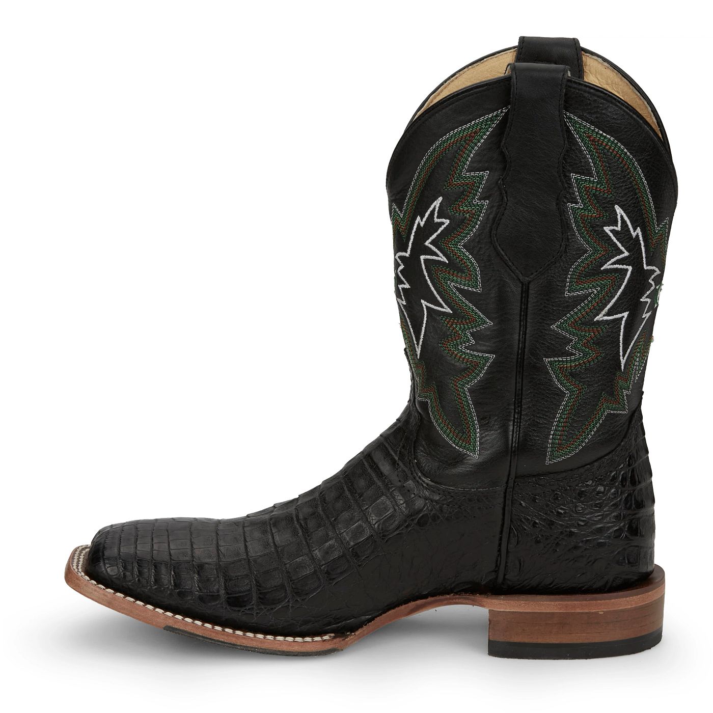 Justin Boots Men's Haggard 11" Western Boot - Black Caiman (GR5705) - View 8