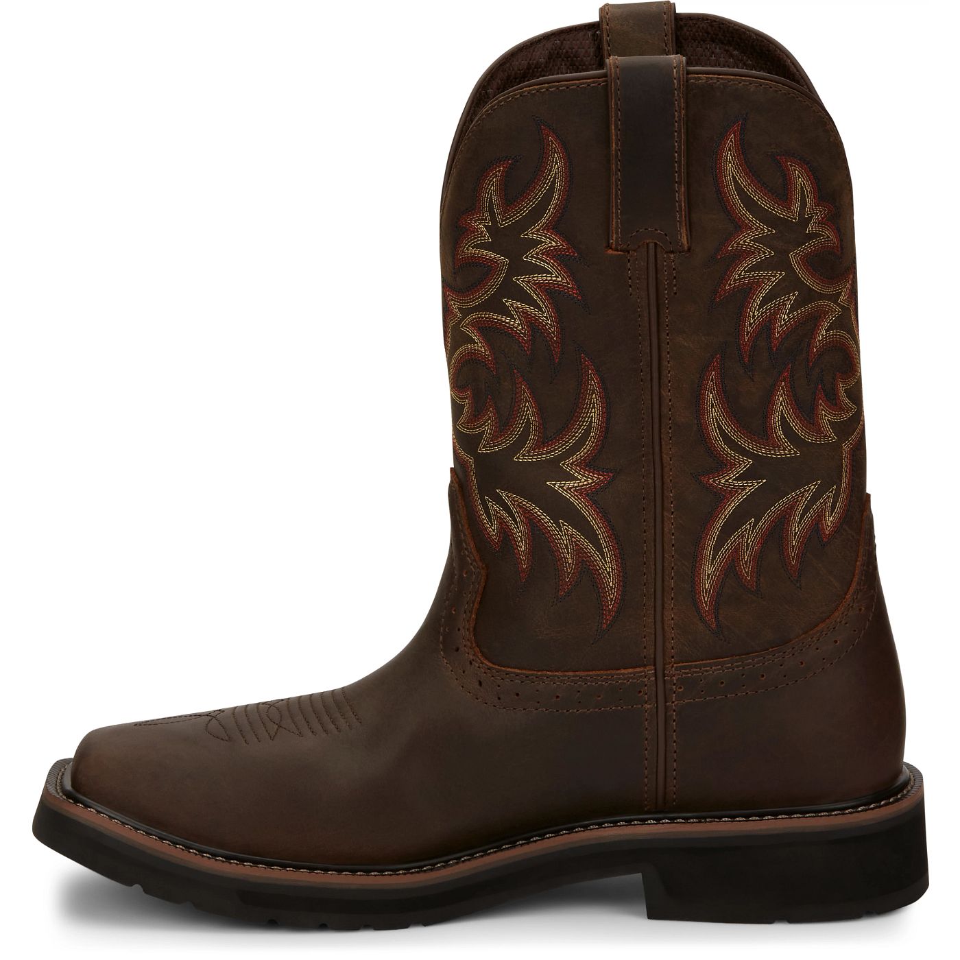 Justin Work Men's Driller 11" Steel Toe Boot - Dark Brown (SE4682) - View 8
