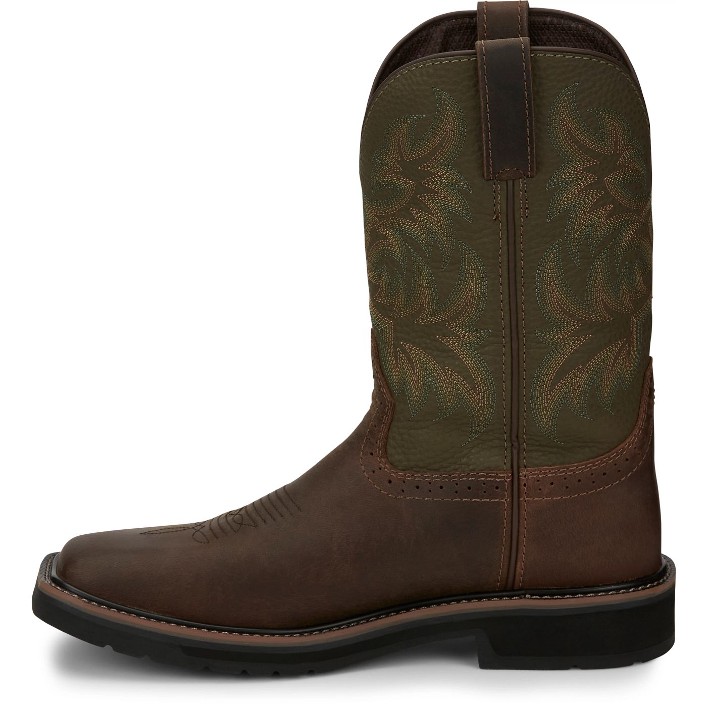 Justin Work Men's Driller 11" Work Boot - Green (SE4687) - View 8