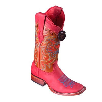 WOMEN’S LOS ALTOS LEATHER BOOTS WIDE SQUARE TOE HANDCRAFTED | COLOR RED (3225012) image 0