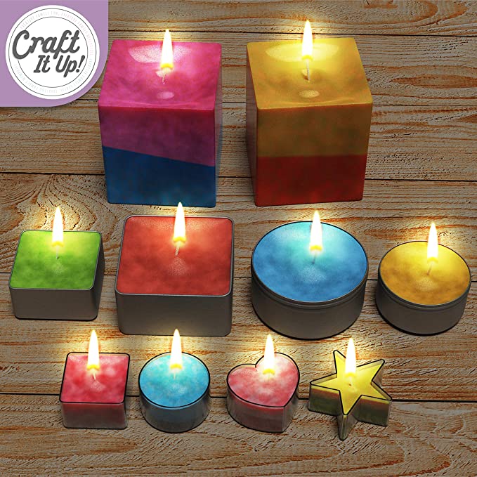 DIY Candle Making Kit by Craft It Up, Makes 15+ Candles, Beginners Set with Silicone Molds, Soy Candle Wax Supplies, Pot, Wicks, Essential Oils & More, Scented Homemade Candles Set for Teens Adults image 5