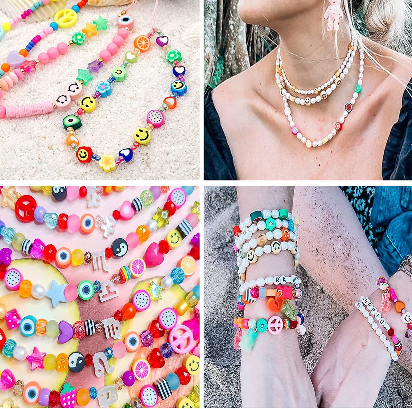 Jmzothie 120pcs Fruit Polymer Clay Beads, Assorted Mix Fruit Heishi Beads for Jewelry Crafts Making(Fruit) image 5