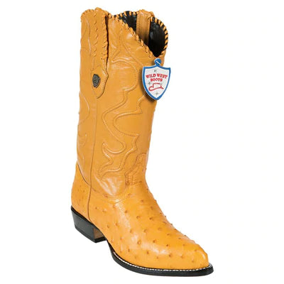 WEST BOOTS #2990302 MEN'S | COLOR BUTTERCUP | MEN'S WILD WEST FULL QUILL OSTRICH J TOE BOOTS HANDCRAFTED image 0