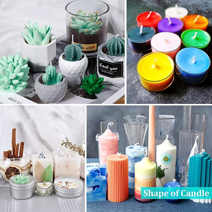 Candle Making Kit for Adults, Candle Making Supplies, Soy Wax Candle Making Kit for Making Soy Candle,Soy Wax for Candle Making,Candle Soy Wax Kit Including Candle Wax Dyes,Candle Wicks,Wick Stickers image 5