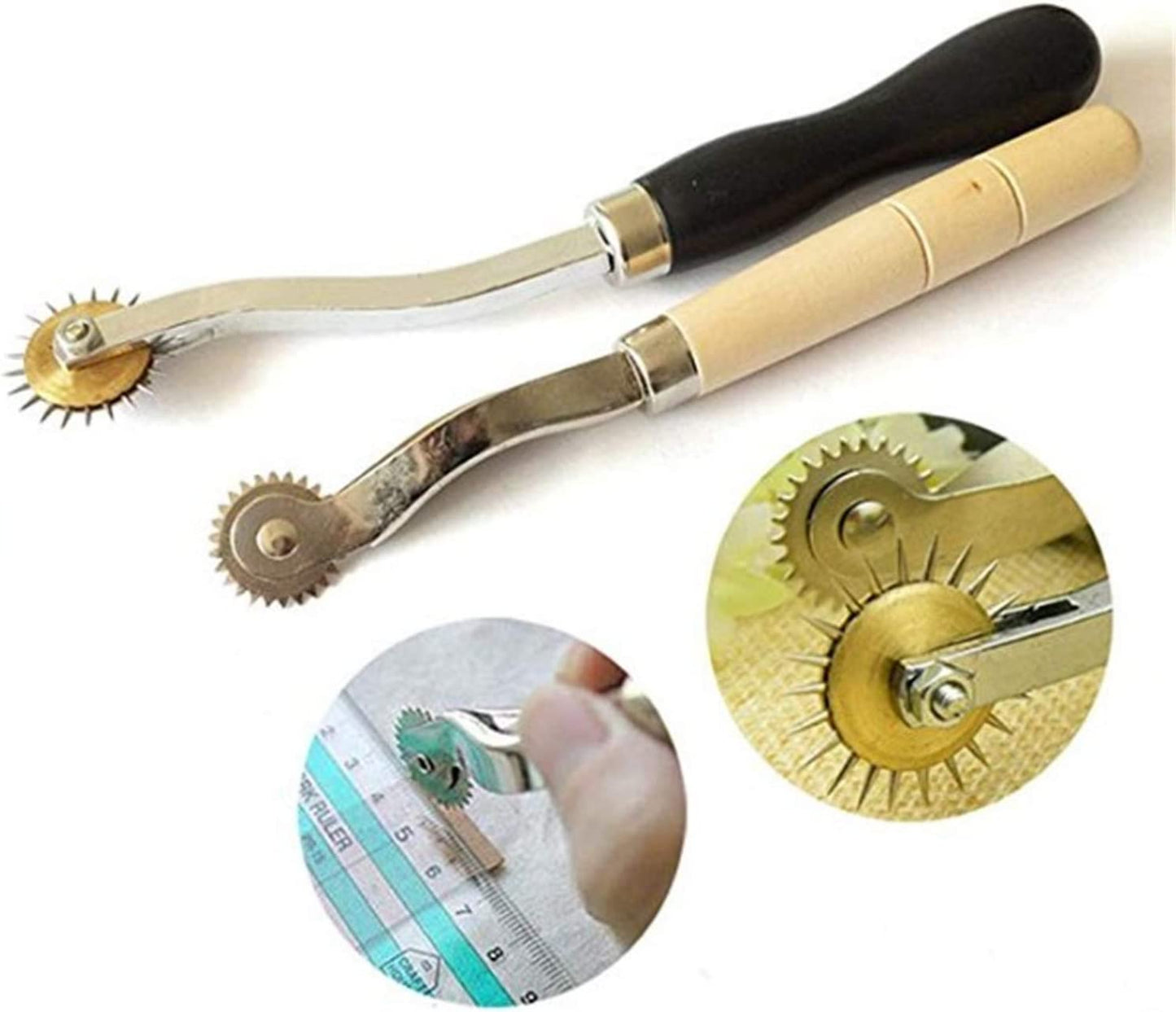 Citian Leather Tools Kit Stitching Punch Sewing Carft DIY Tool Carving Craft Saddle Working Groover and 18pcs for Hand Set Prong image 6