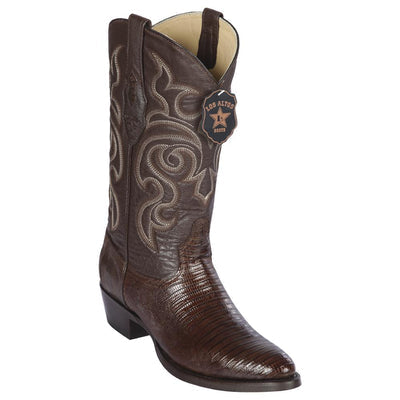 LOS ALTOS BOOTS MENS #650507 ROUND TOE | GENUINE OSTRICH LEG BOOTS HANDMADE | COLOR BROWN image 0
