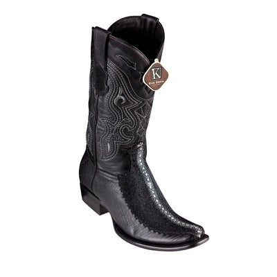 MEN'S KING EXOTIC STINGRAY BOOTS DUBAI TOE HANDCRAFTED BLACK ROWSTONE (4791105) image 0