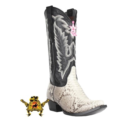 LOS ALTOS BOOTS WOMENS PYTHON BOOTS HANDCRAFTED SNIP TOE PROFILE image 0