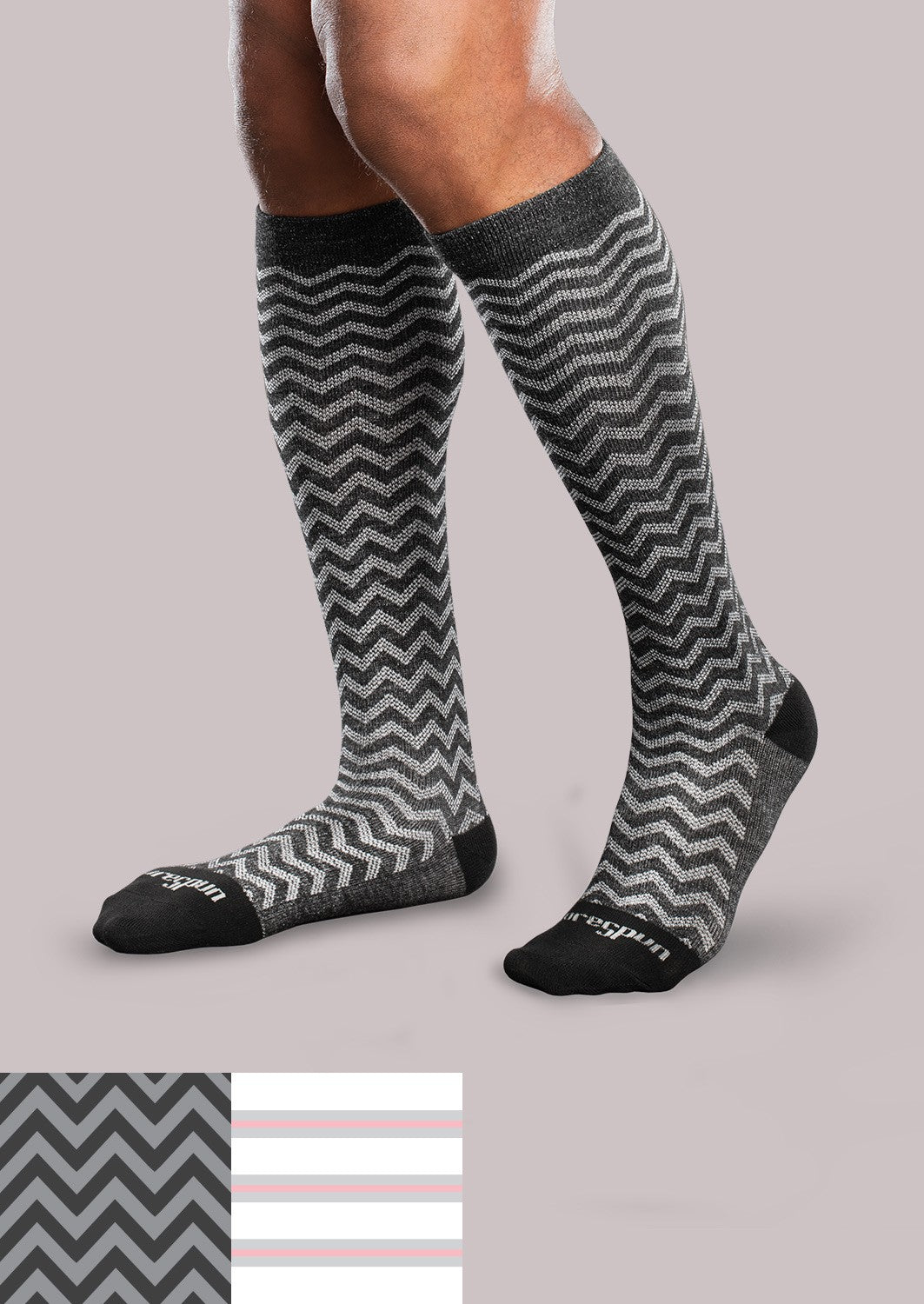 Light Support Socks - Patterned Core Spun image 2