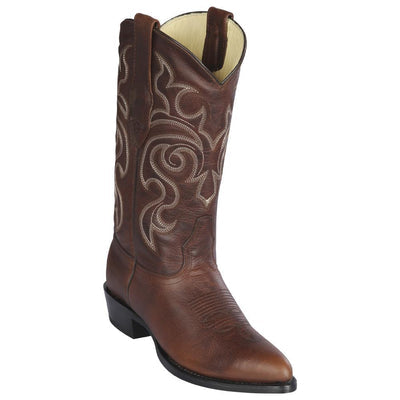 LOS ALTOS BOOTS MENS #609940 MEDIUM ROUND TOE | GENUINE RAGE LEATHER BOOTS | COLOR WALNUT image 0