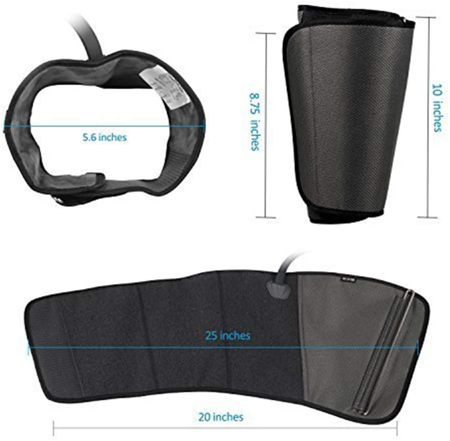 CINCOM Leg Massager for Circulation Air Compression Calf Wraps with 2 Modes 3 Intensities and Helpful for RLS and Edema image 3