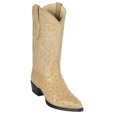 LOS ALTOS BOOTS MENS #990311 J TOE | GENUINE FULL QUILL OSTRICH BOOTS | COLOR ORYX image 0