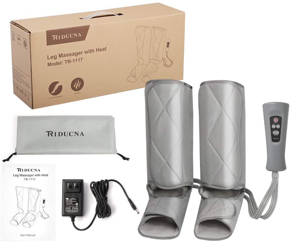 Leg Compression Massager Foot and Calf Massager Machine with Optional Heat 3 Modes 4 Intensities Handheld Controller for Feet, Legs, Calves Muscle Relaxation - Home and Office Use image 6