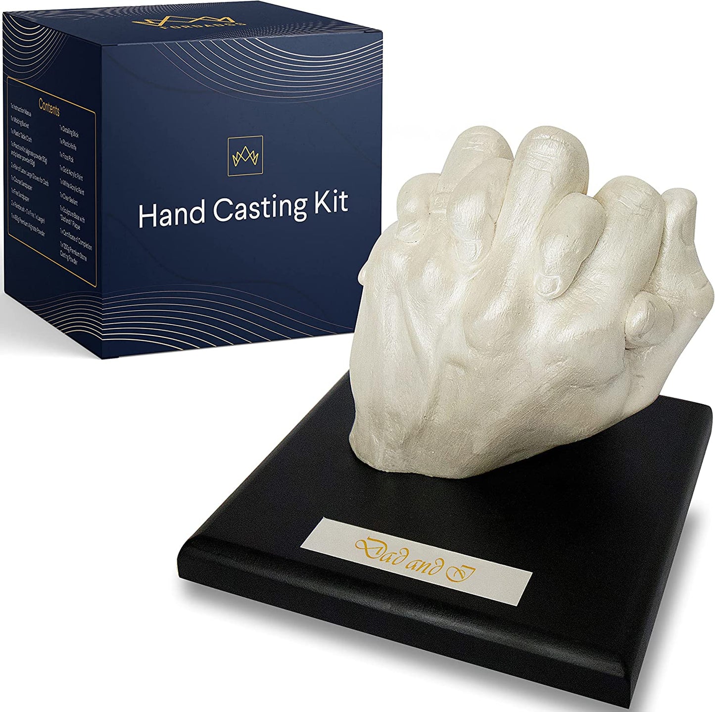 FORDADSS Premium Hand Casting Kit - 17 Piece Set, Couples, Family, Gift for Dad, Fathers Day, Birthday, Kids. Plaster DIY Hand Mold Casting Kit to Immortalize Your Bond in a Timeless Sculpture image 8