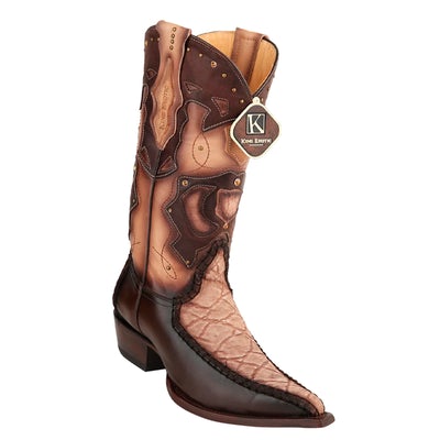 MEN'S KING EXOTIC ELEPHANT SKIN 3X TOE BOOTS ORYX BURNISHED (495V27011) image 0