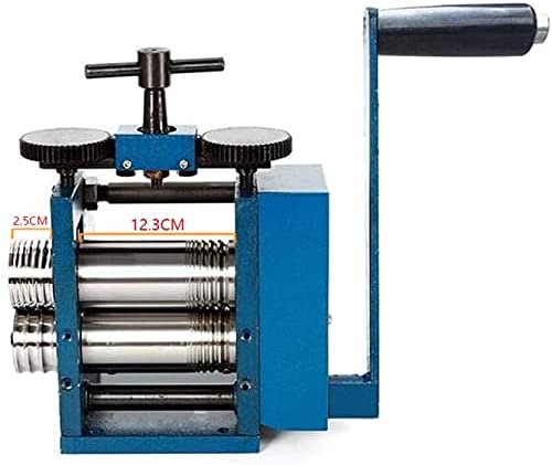Jewelry Rolling Mill Machine 3 inch 75mm Manual Combination Rolling Mill Gear Ratio 1:6 Presser Rolling Mills for Jewelry Making Square Wire Flat Semicircle Pattern Metal Sheet Marking DIY Tools image 6