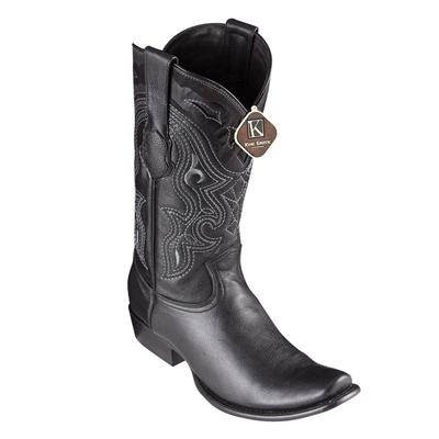 MEN'S KING EXOTIC ELK BOOTS DUBAI TOE HANDCRAFTED BLACK (4795105) image 0