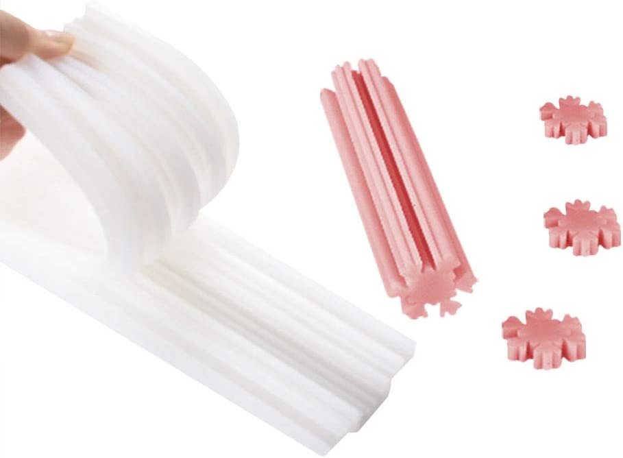 Silicone Candle Mold Long Tube Mousse Dessert Mold 3D DIY Handmade Soap Tube Model Ice Cream Pudding Molds Snowflake Shape Fondant Mould Embed Soap Making Supplies Cake Craft Baking Decorating Tools image 4