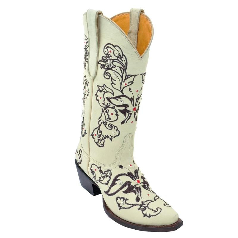 Women's Los Altos Boots With Hand Embroidery & Swarovski Stones | Color Winterwhite (34s8304) image 0