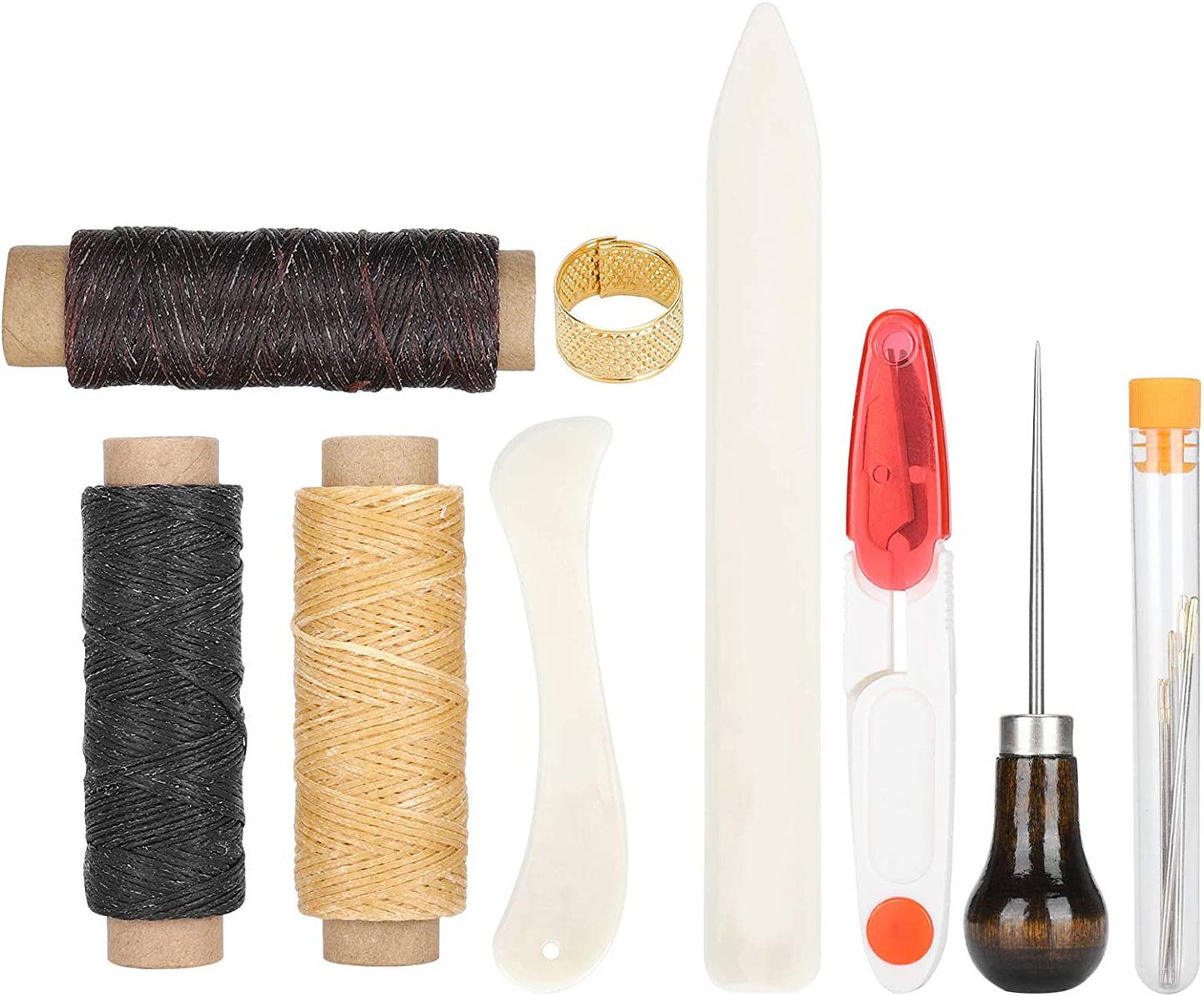 CUTULAMO Leather Tools, Sewing Kit Leather Sewing Tools Leather Craft DIY Tool Portable for Leather Work for Home image 6