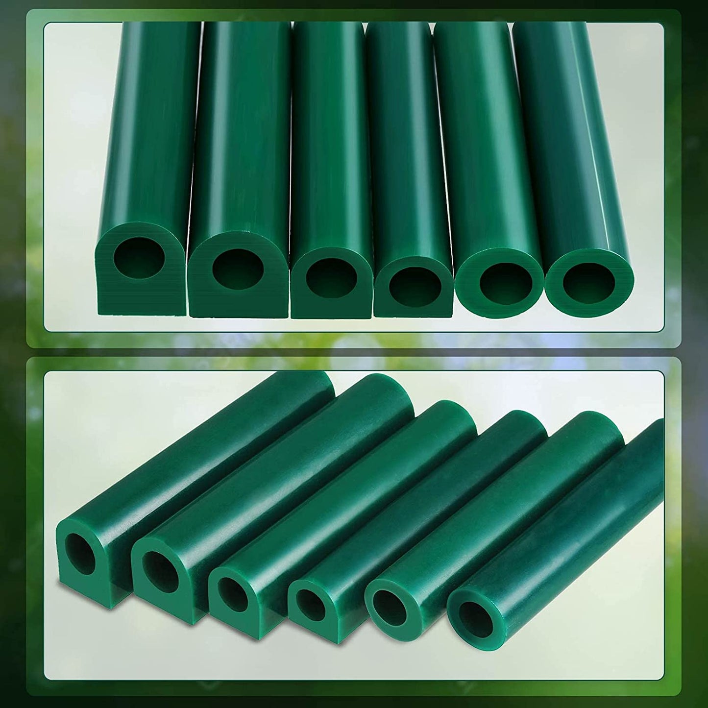 6 Pieces Carving Wax Ring Tube Green Ring Carving Wax Hole Round Wax Tubes Ring Hard Modeling Wax for Jewelry Ring Casting Mold Kit Ring Making, Different Sizes image 2