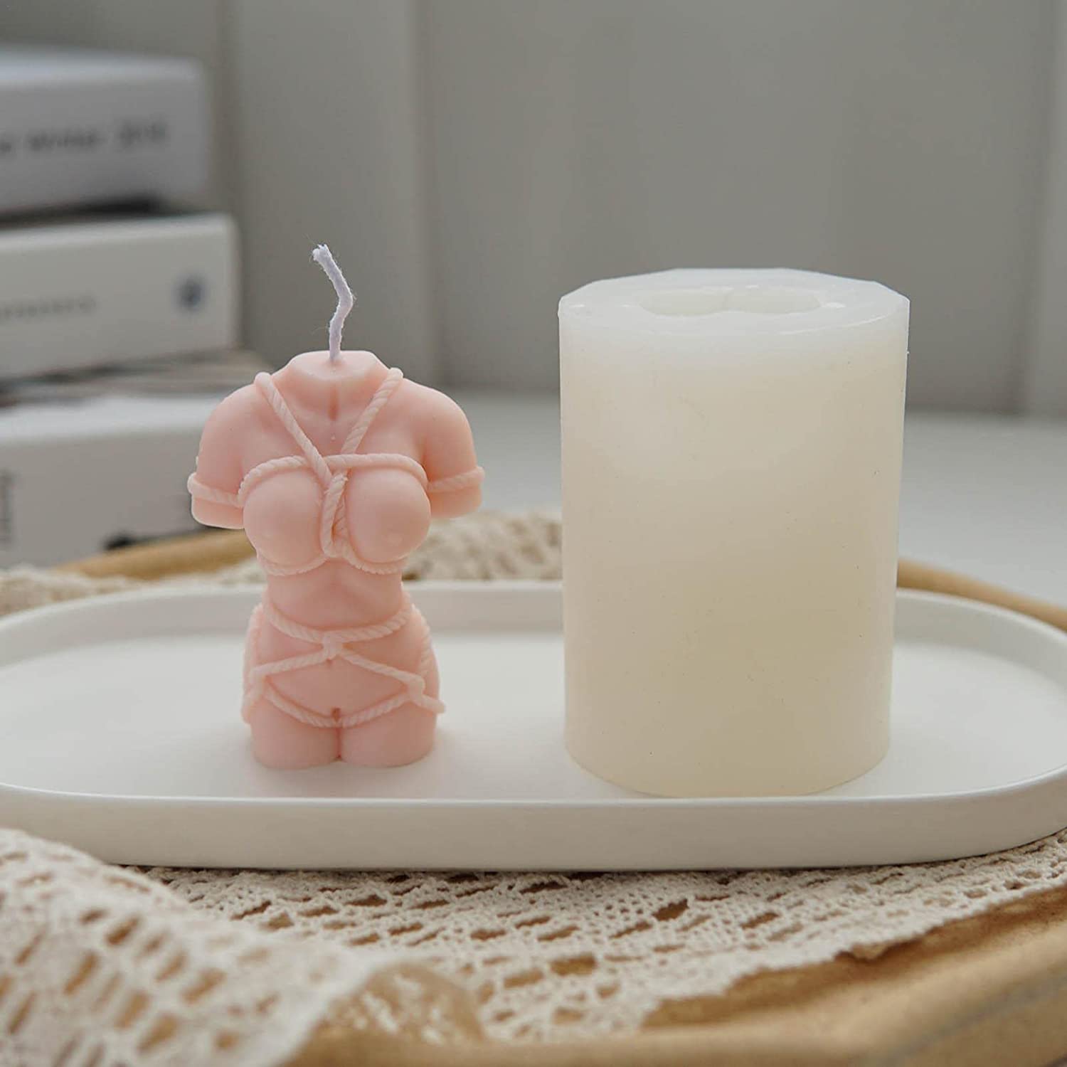 Nanyaciv Human Body Silicone Candle Mold, Female Body Art Silicone Mould, Body Art Soap Making Mould, 3D Women Sculpture Model DIY Resin Epoxy Casting Mold Craft Making Tools image 2