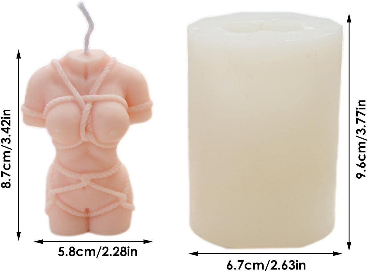 Nanyaciv Human Body Silicone Candle Mold, Female Body Art Silicone Mould, Body Art Soap Making Mould, 3D Women Sculpture Model DIY Resin Epoxy Casting Mold Craft Making Tools image 4
